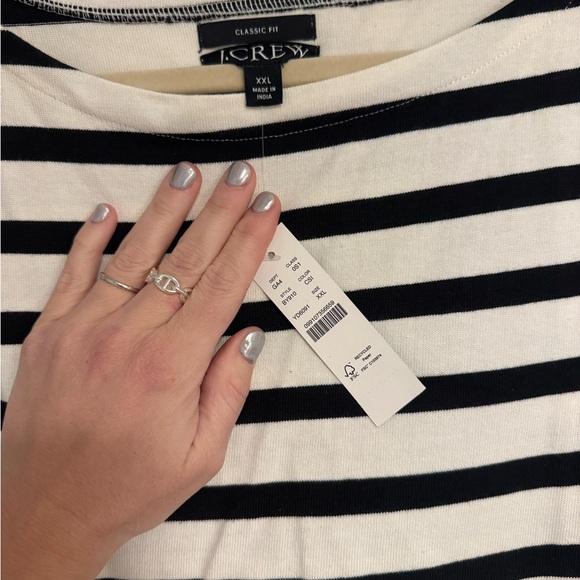 NWT J. Crew Mariner Cloth Striped Dress with Gold Buttons - Picture 5 of 6